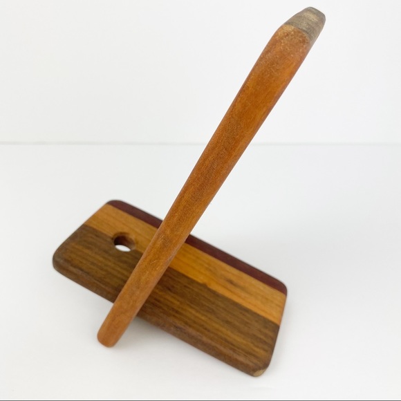 Hand Crafted Mixed Wood Phone/Tablet Stand - Picture 2 of 14